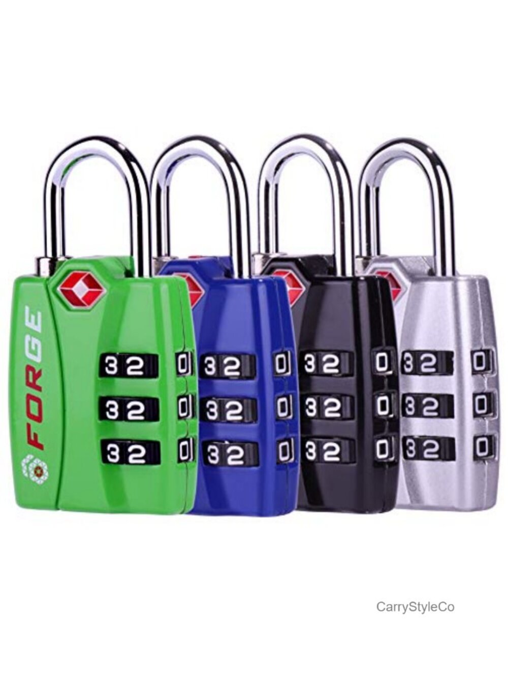TSA Approved Luggage Locks 4 Pack Open Alert Combination Travel Lock Steel